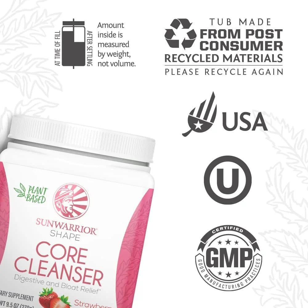 Sunwarrior Shape Core Cleanser Strawberry Cooler, 270 Grams
