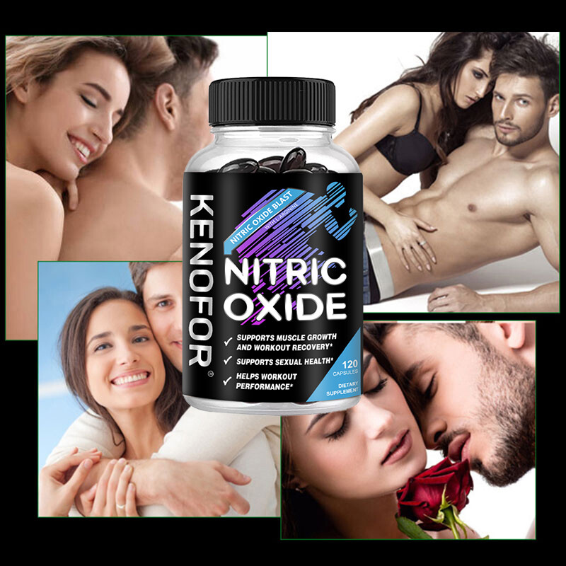 Nitric Oxide L-Arginine Pre Workout+Testosterone Booster,Men’s,Test 120Capsules