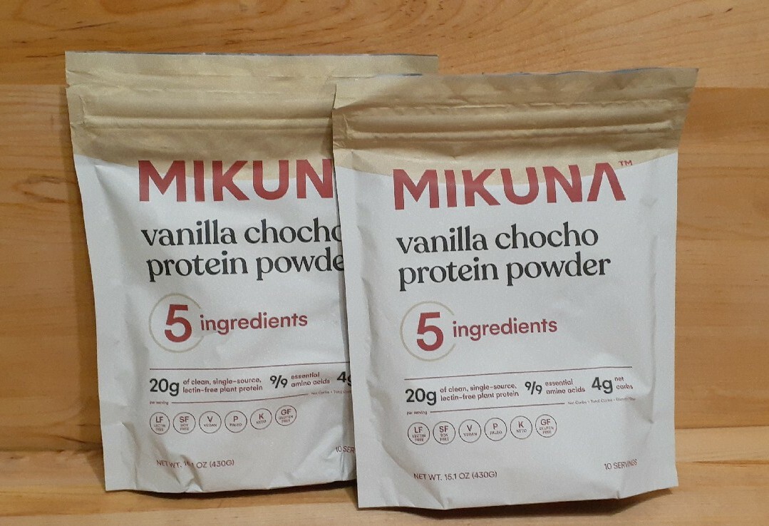 2 MIKUNA VANILLA CHOCHO PROTEIN POWDER Vegan Paleo Keto NO: gluten soy lecitin