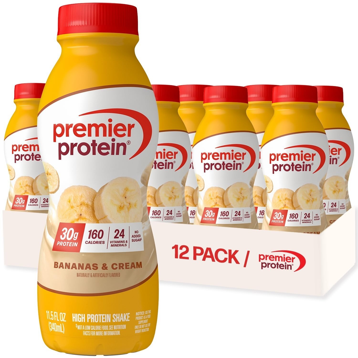 Premier Protein Shake, Chocolate, 30g Protein, Gluten-Free, 12 Pack