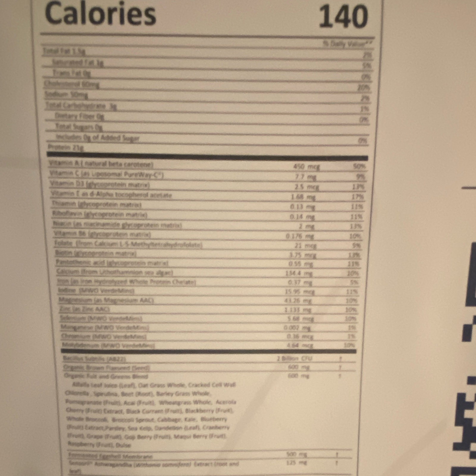Protein Powder 21g Protein Per Serving 30 Servings