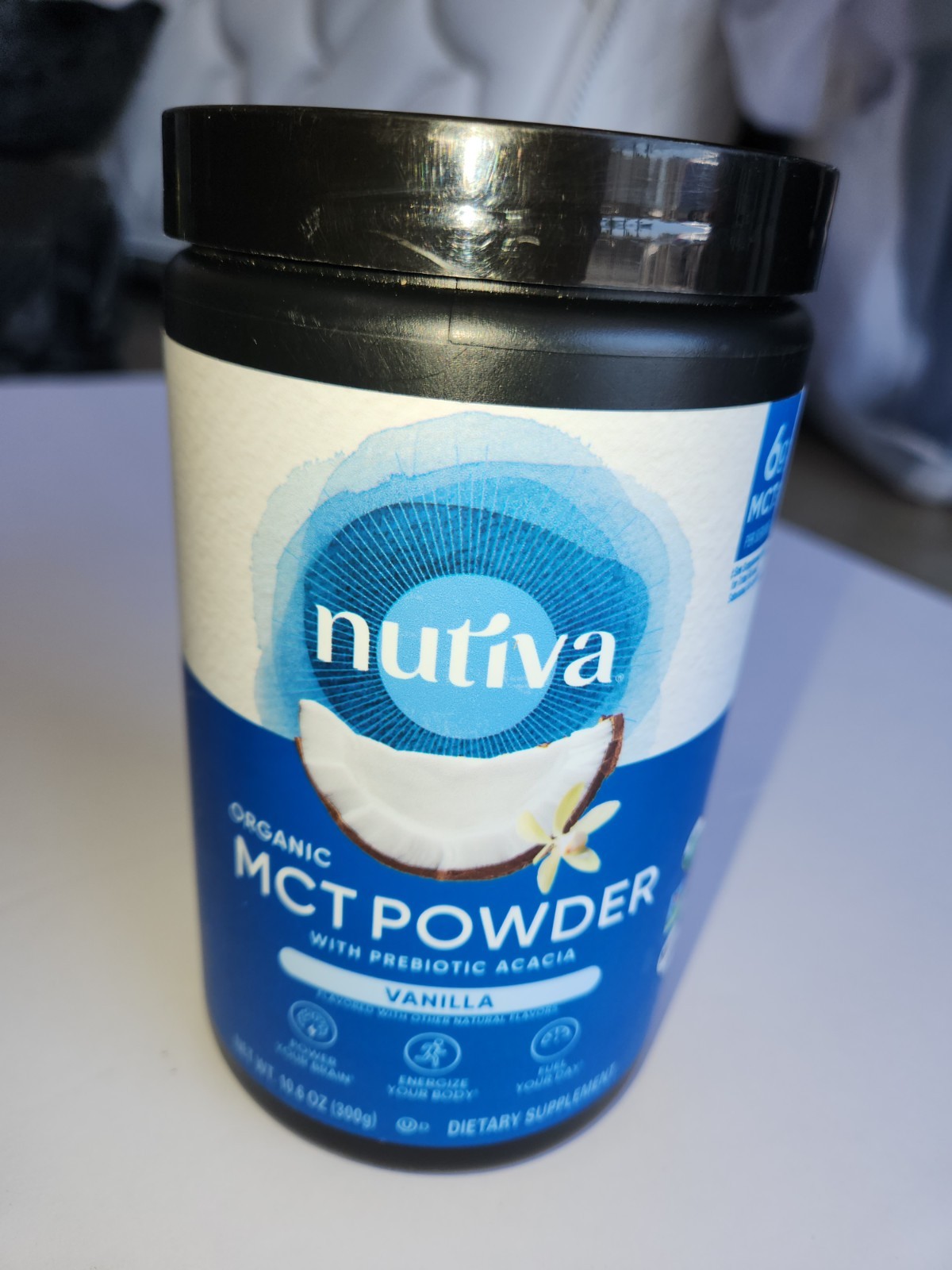 Organic MCT Powder Vanilla NUTIVA 10.6 oz BB 7/2026 NEW