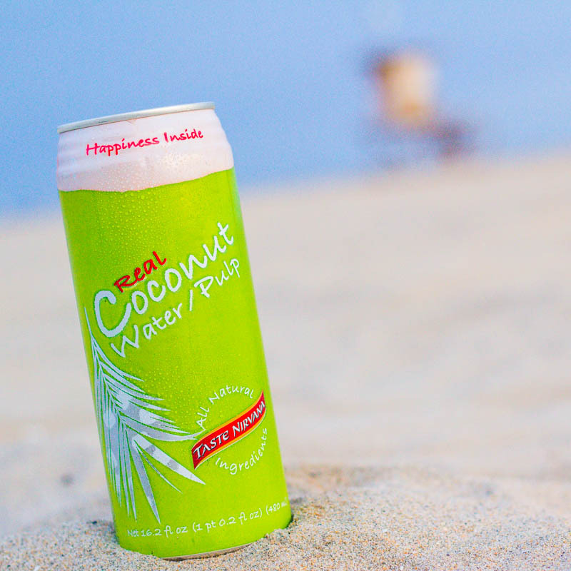 Taste Nirvana All Natural Real Coconut Water WITH PULP |12 x 16 oz BPA free cans