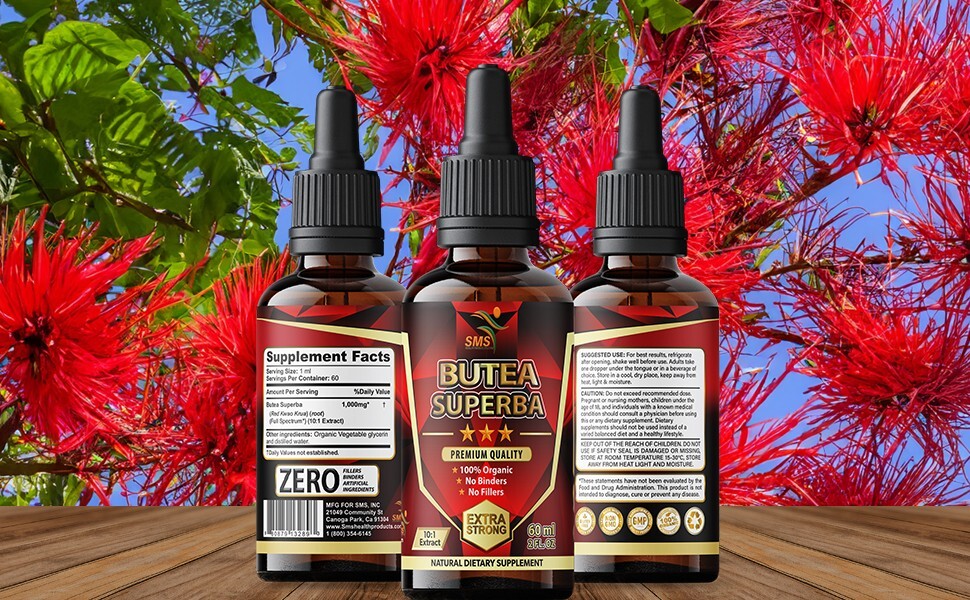 Butea Superba Tincture Herbal Drops Men’s Dietary Supplement 2 Fl Oz By SMS