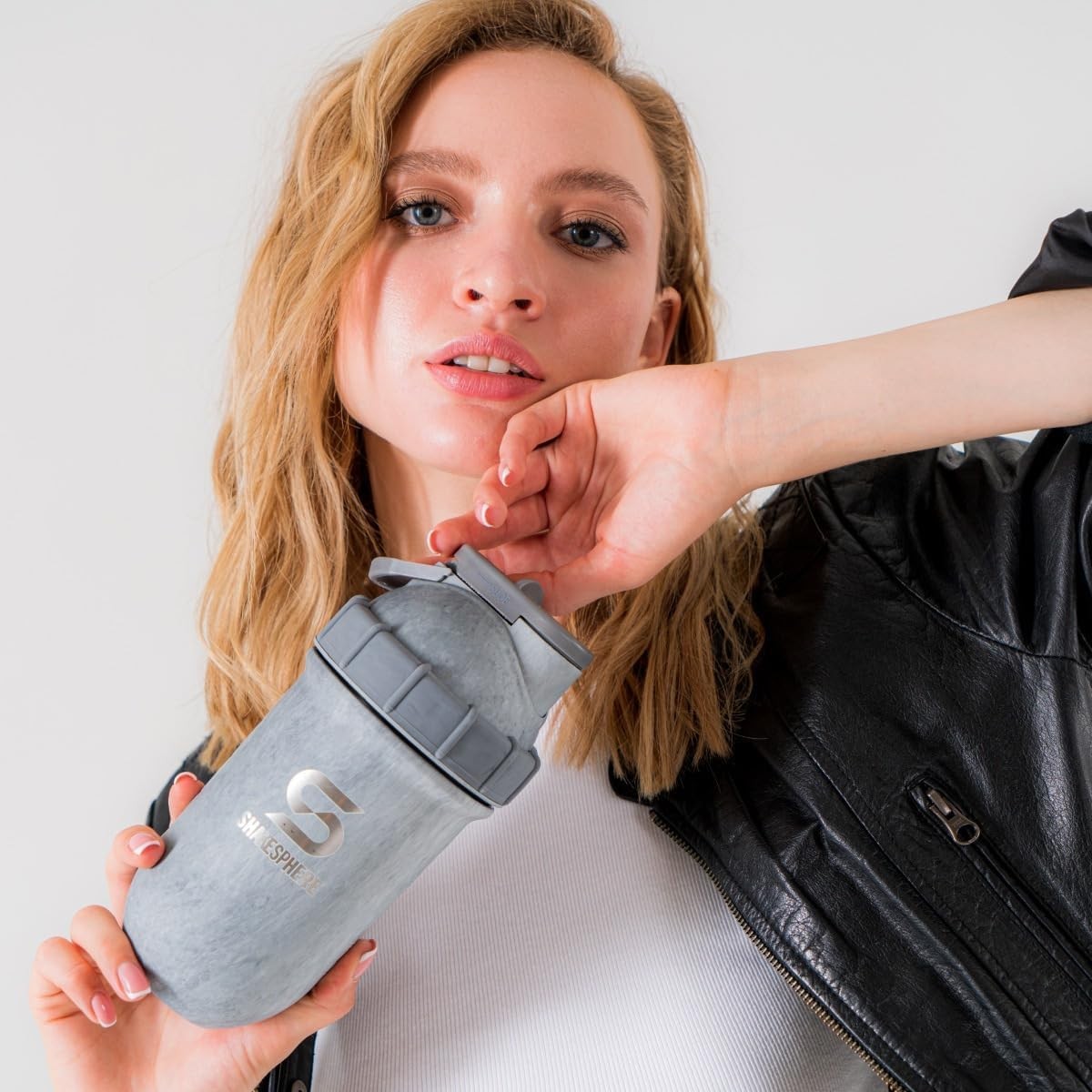 Shakesphere Stainless Steel Shaker Bottle – 24Oz Insulated Protein Shaker