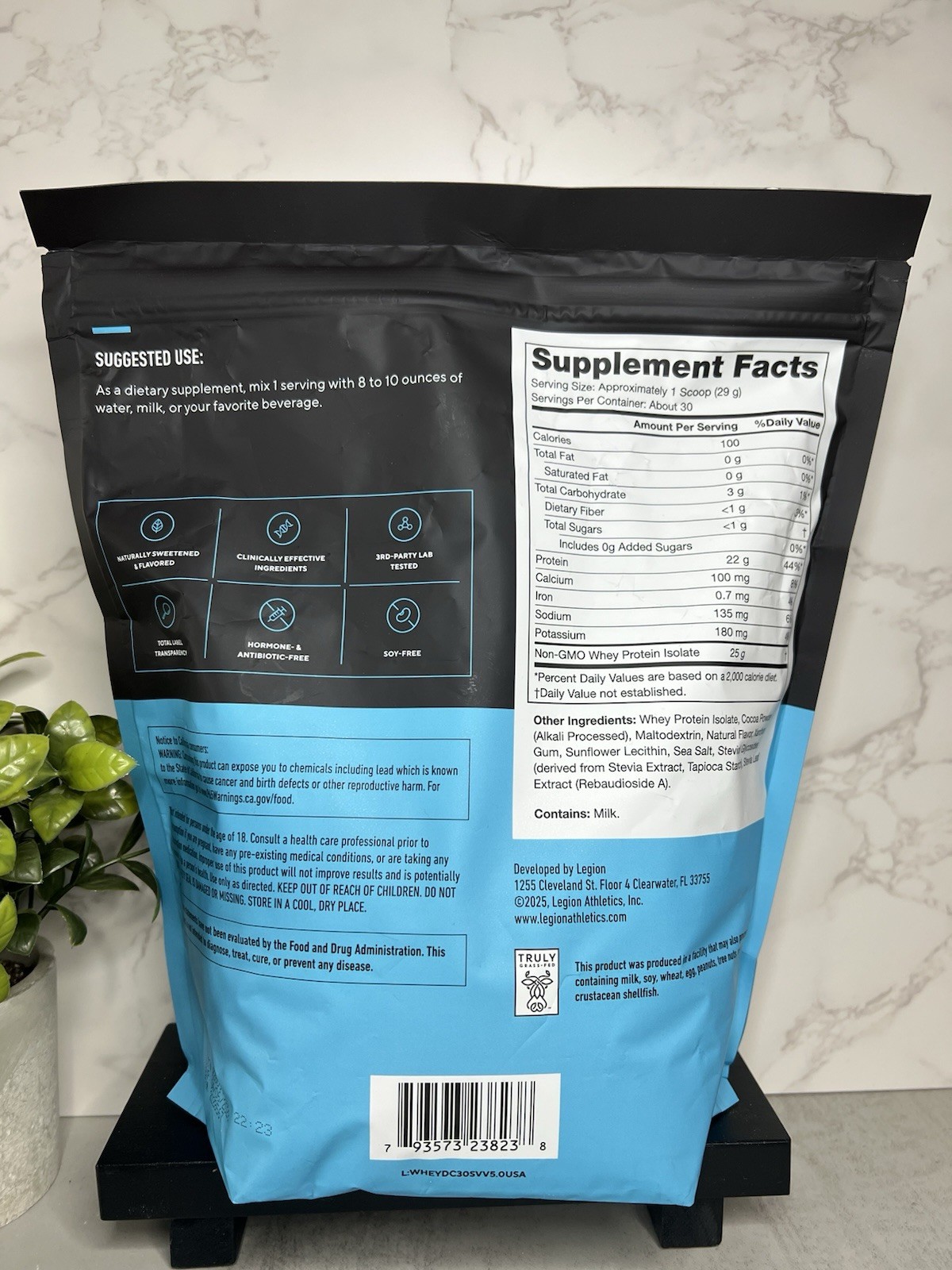 Legion WHEY+ Whey Protein Isolate Powder Dutch Chocolate 30 Serv Exp 04/28
