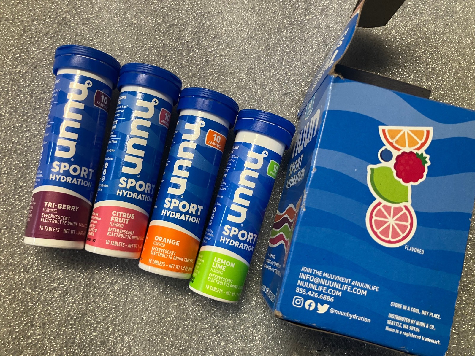Nuun Sport Electrolyte Tablets, Gluten Free & Vegan, 40 Count Orange Tri Berry