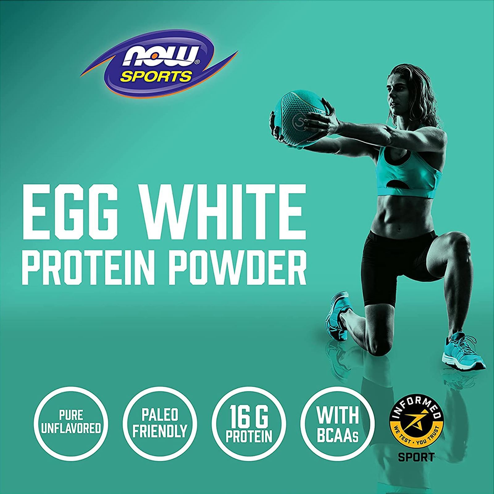 NOW FOODS Egg White Protein Unflavored Powder 1.2 lb.