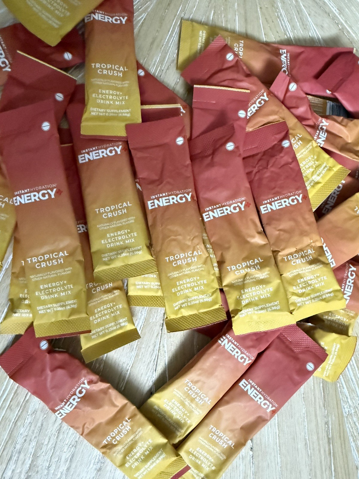 Instant Hydration + ENERGY Electrolyte Drink Mix – TROPICAL CRUSH 50 Packets