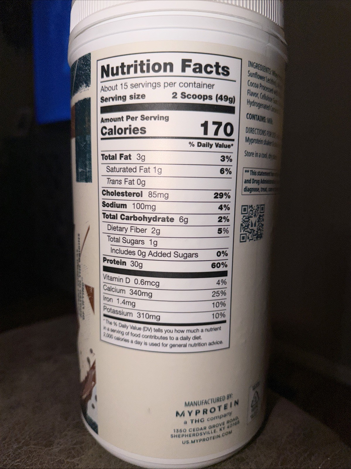 MyProtein Origin Protein 1.6 LBs 15 Servings Chocolate Glazed Donut Exp 10/27