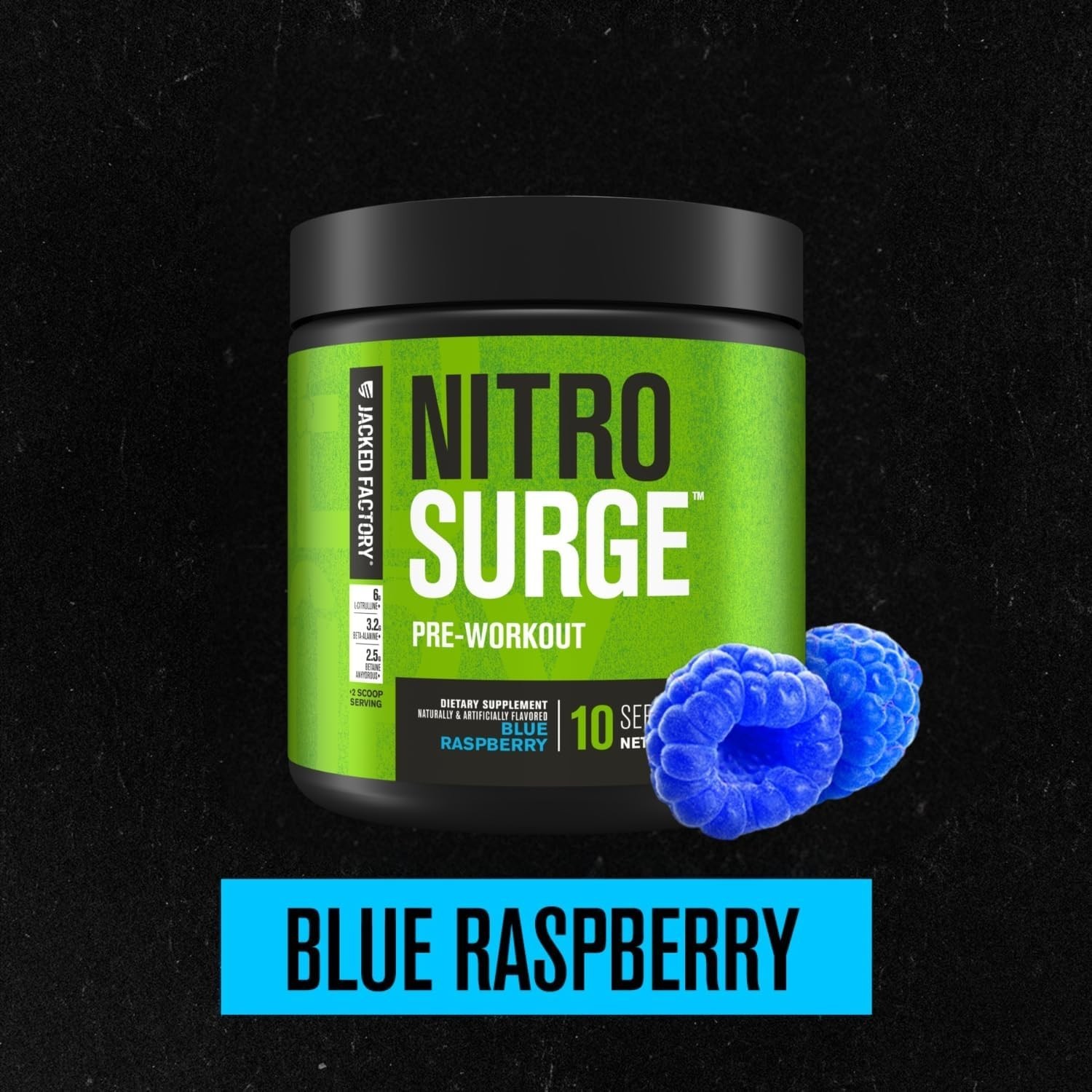 Intense Energy & Strength Gains – NITROSURGE Pre Workout Powder, 10 Servings