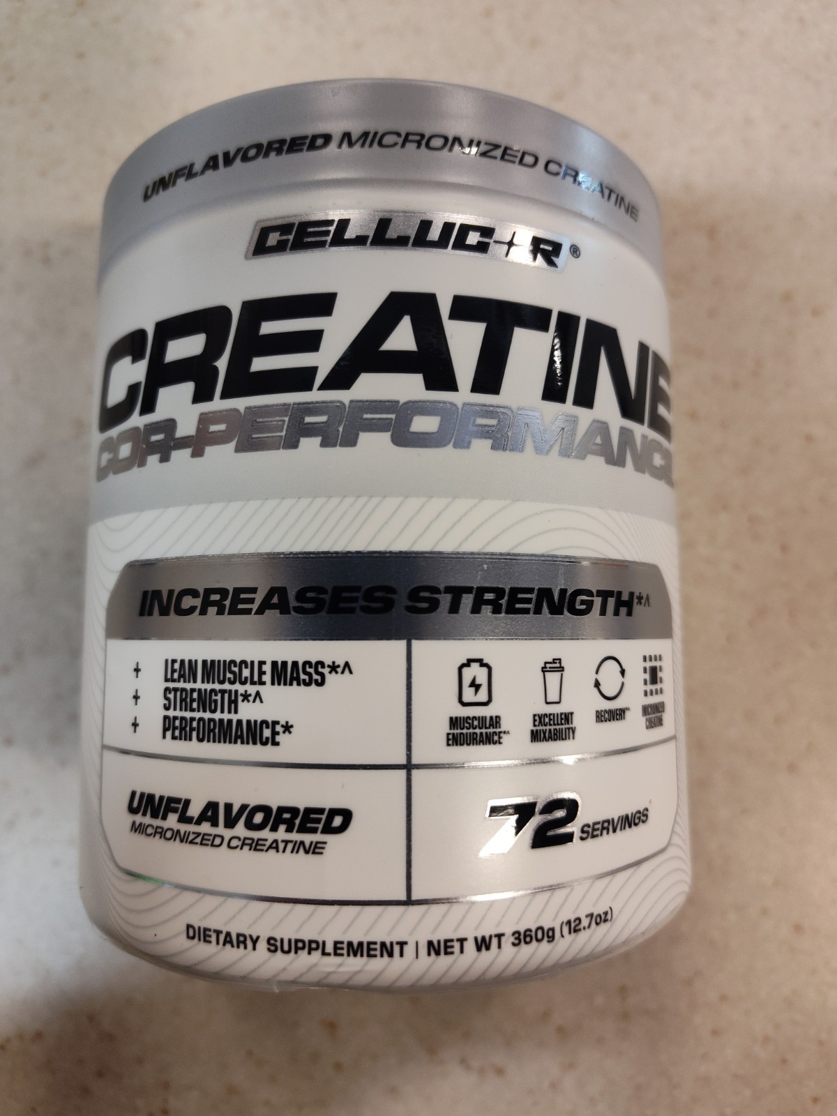 Creatin, COR-Performance® Creatine, Unflavored, 12.69 oz (360 g) best by 12/28