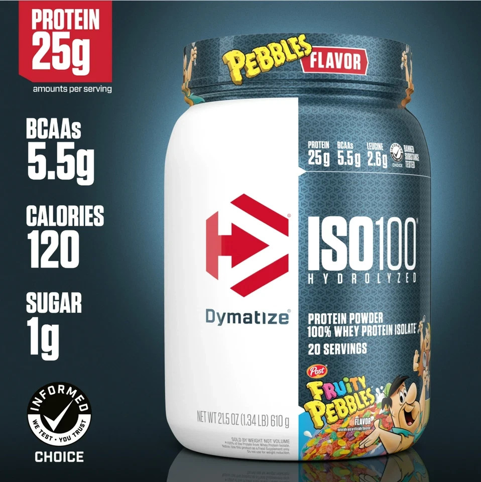Dymatize ISO100 Hydrolyzed Isolate Protein Powder 100%, 20 Servings