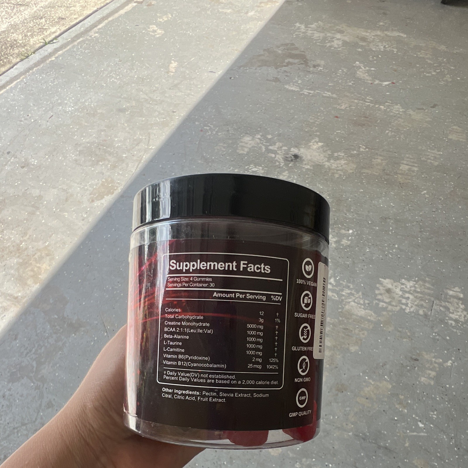oofoo Creatine Monohydrate Gummies 9000mg/Serving 120 Mixed Berry Vegan