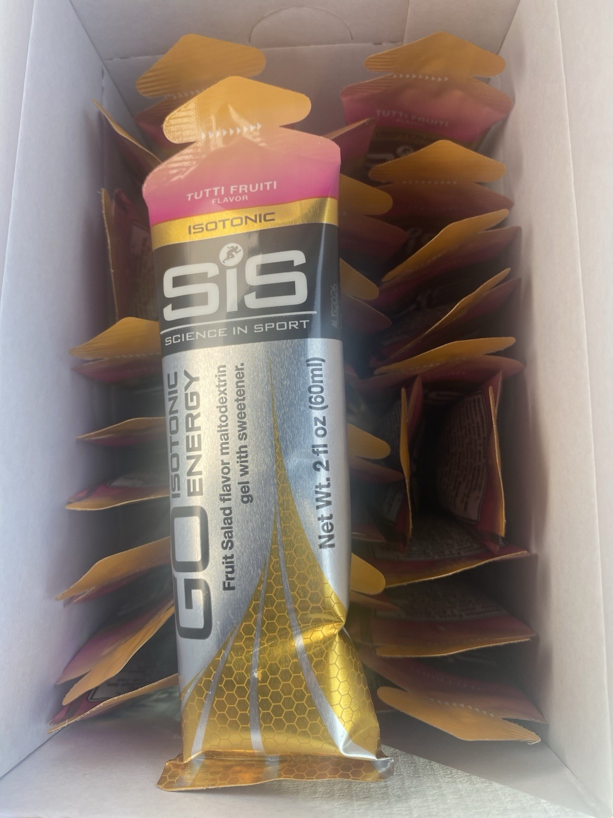 30 Pack! Science in Sport Energy Gel SIS Go Isotonic Energy TUTTI FRUTTI