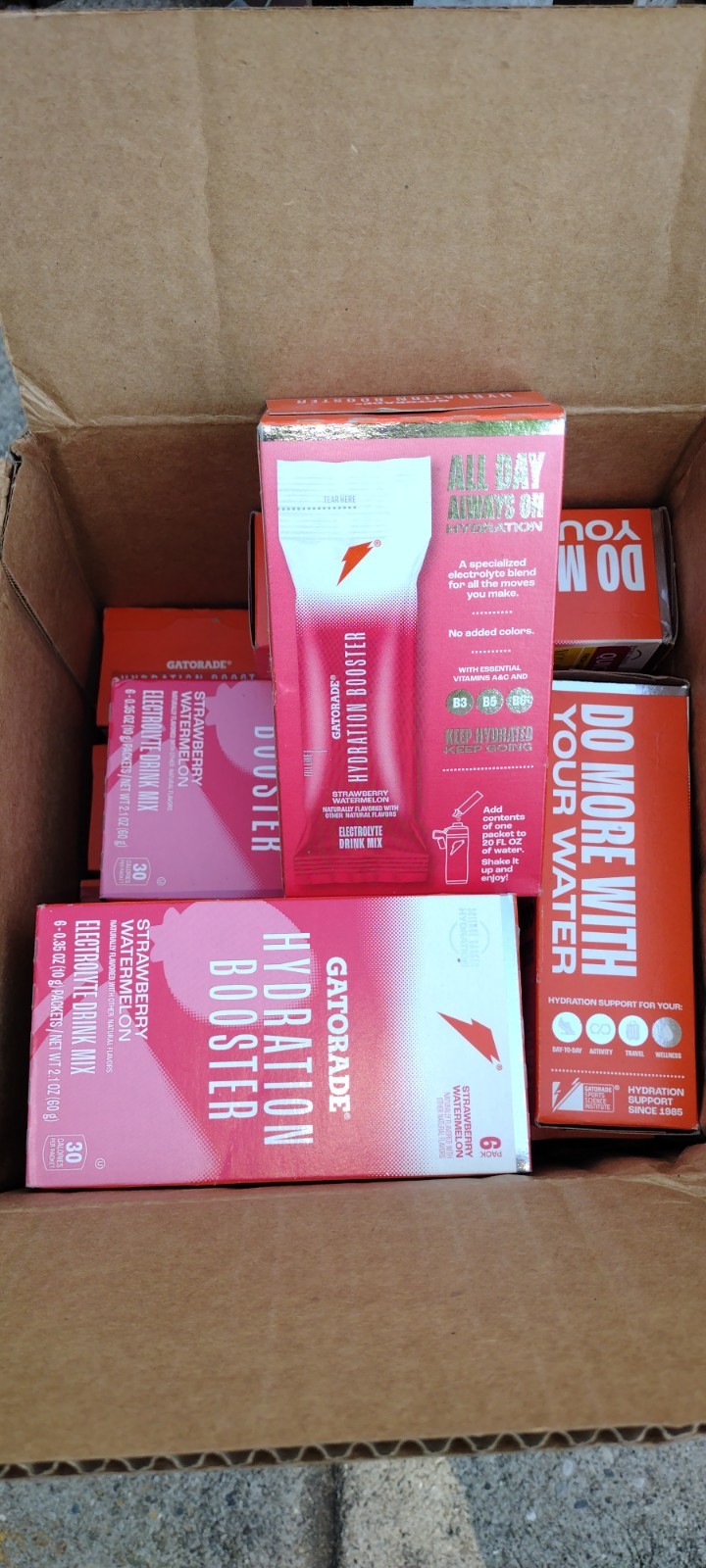Gatorade HYDRATION BOOSTER Electrolyte Drink Mix 6 boxes=36 packets.