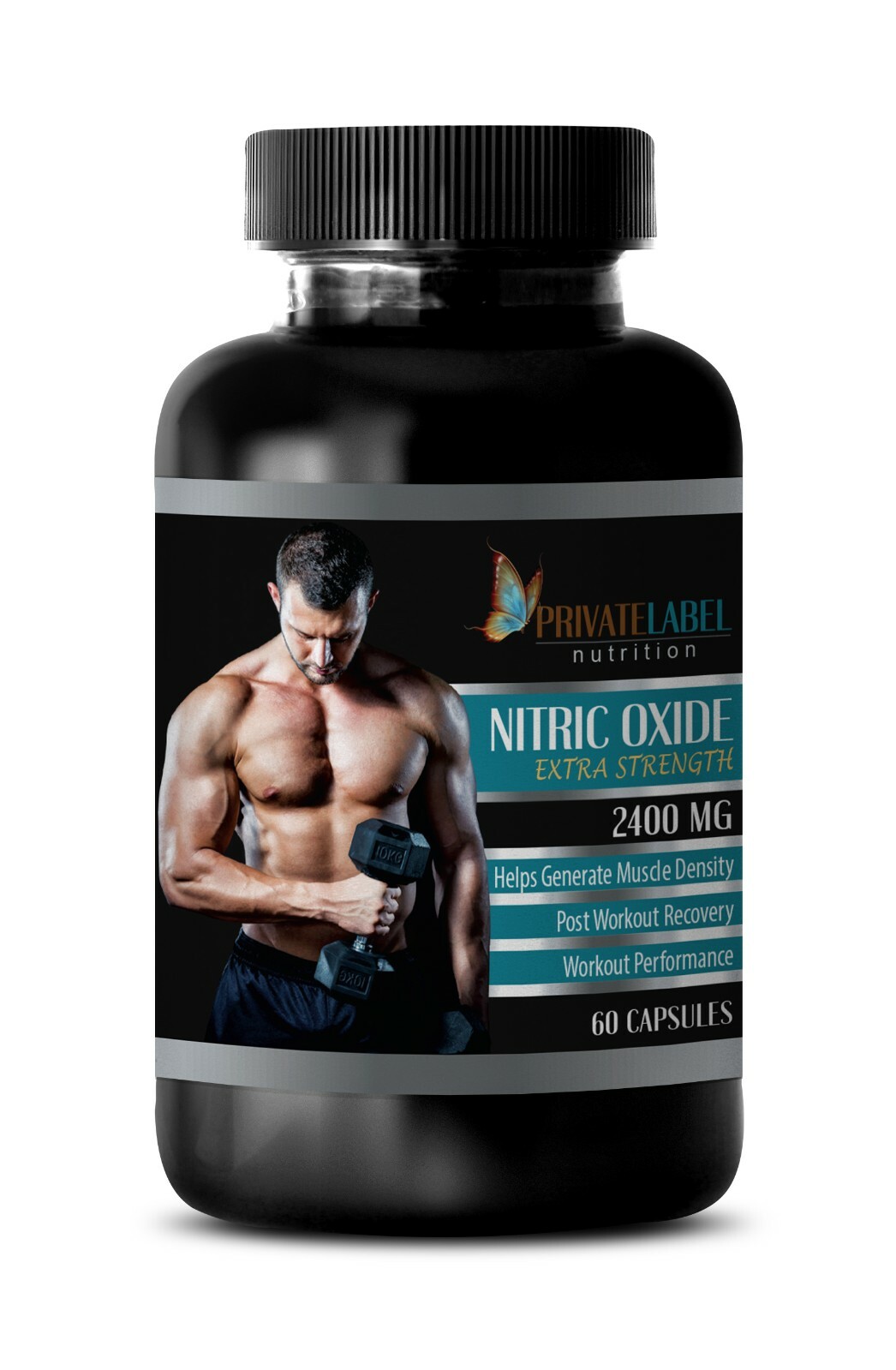 Pre Workout Pills – NITRIC OXIDE 2400mg – Increases Muscle Pump – 1 Bottle