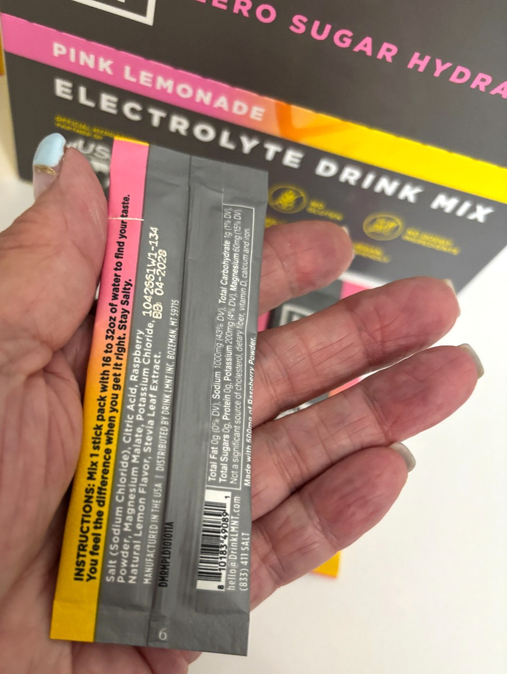 BUY 3-12 LMNT ELECTROLYTE Pink Lemonade Salt ZRRO SUGAR Hydration Drink Packets