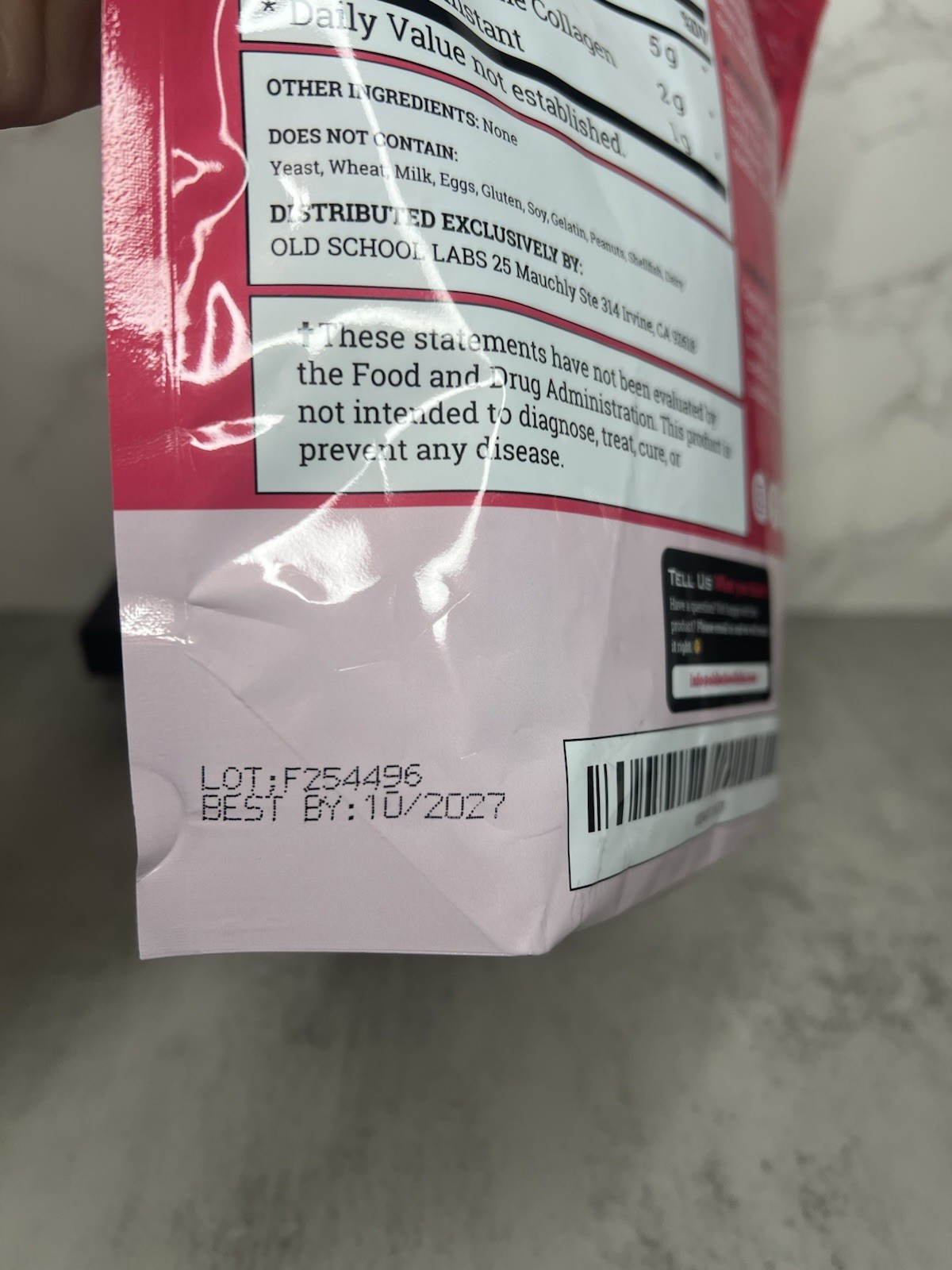 Old School Labs Creatine + Collagen Powder Unflavored No Sugar 30 Serv 243g