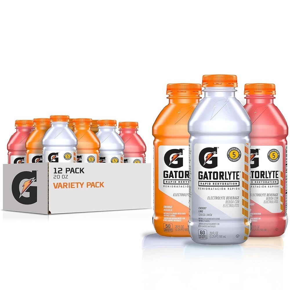 Rapid Rehydration Electrolyte Beverage 3 Flavor Variety Pack 20 fl oz Pack of 12