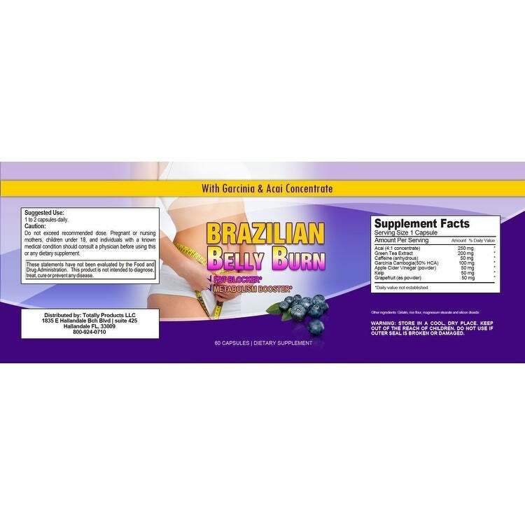 Brazilian Belly Burn 60 Ultimate Caps 100% Results Burn Quick Super Diet