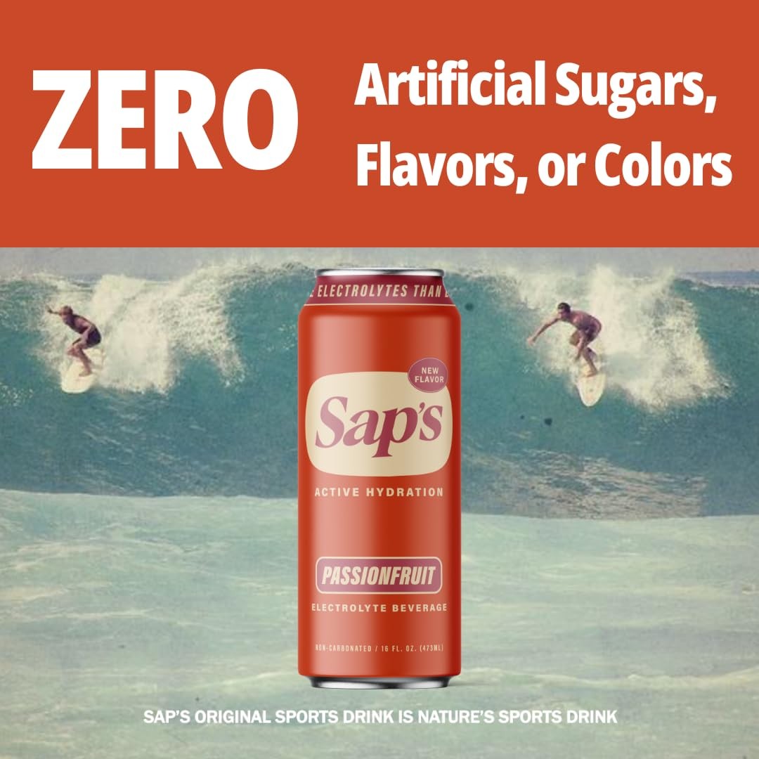 Sap’s Rapid Rehydration Sports Drink – 12 Cans, 16 fl oz(Pack of 12)
