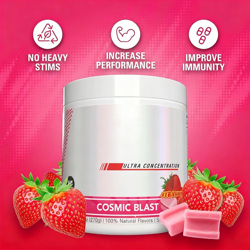 Servings Fat Burner Blast, Powder 60 Thermogenic – Cosmic Pre-Workout Strawberry