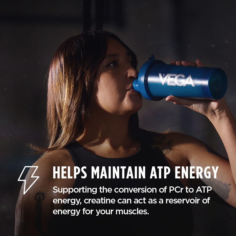 Vega Creatine Monohydrate Capsules, 5g Micronized Creatine Powder per Serving…