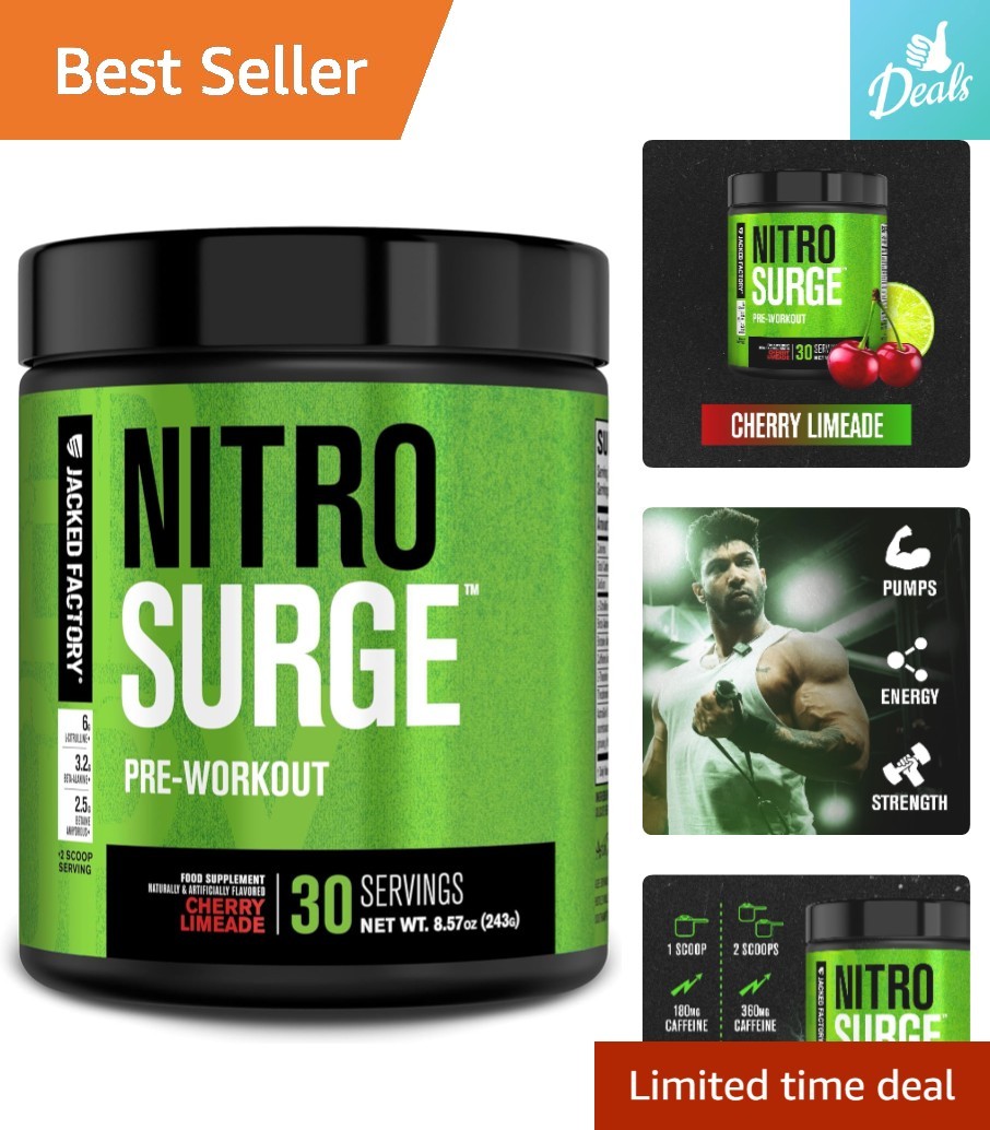 Endless Energy & Strength with NITROSURGE Pre Workout – 30 Servings Available