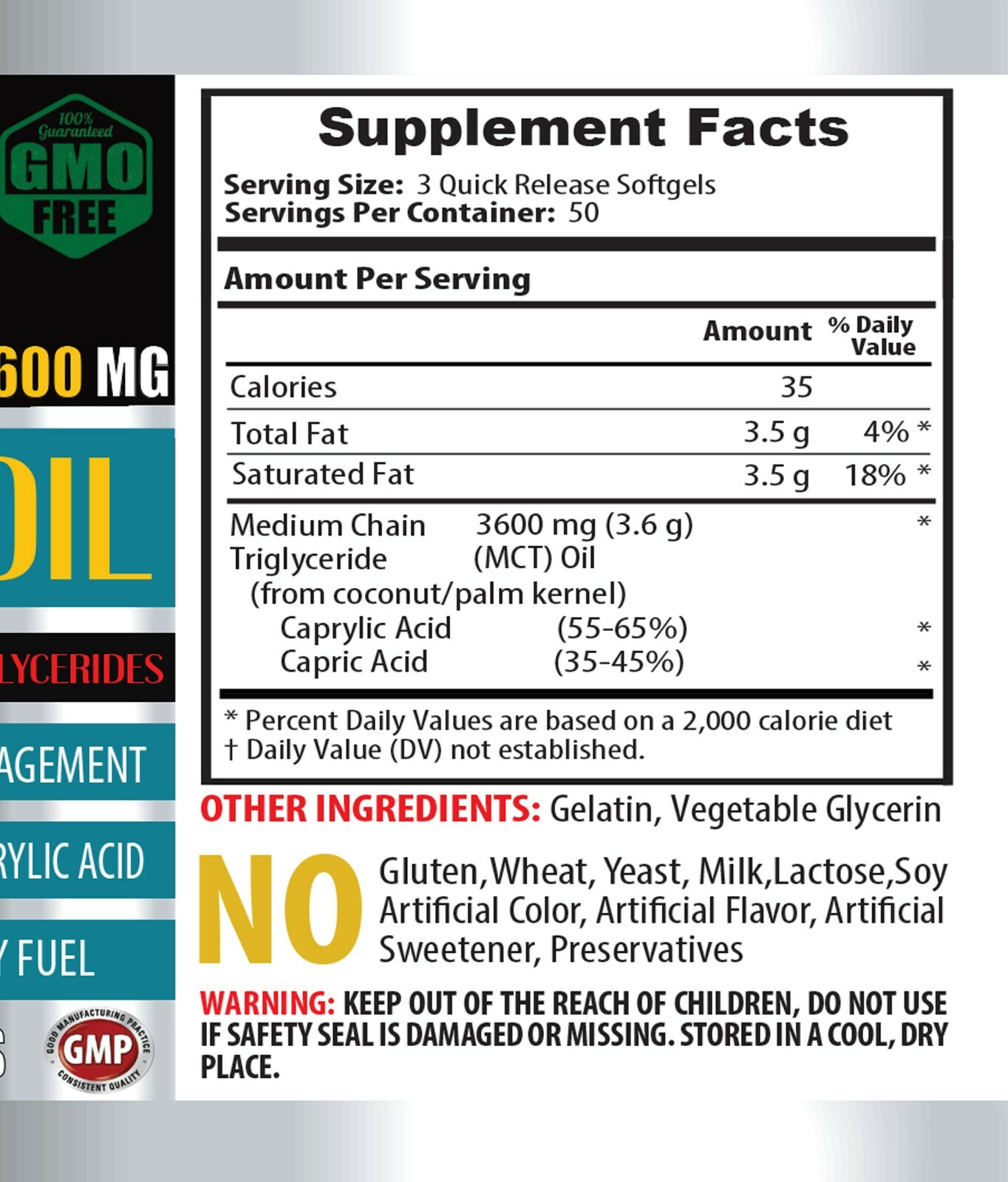 immune support natural – 100% MCT OIL – mct oil with c10 2BOTTLE