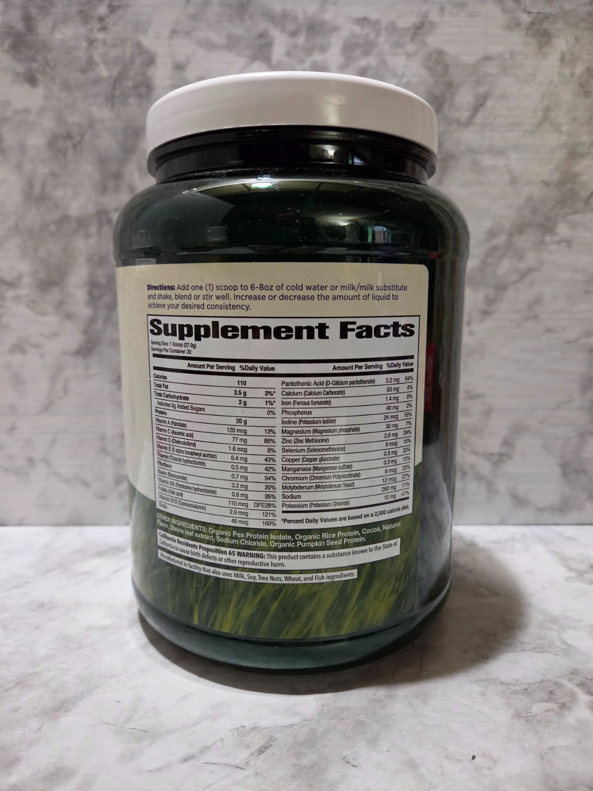 VitaminWay Organic 20g Protein Powder Rich Chocolate 1 LB 6 OZ 5/2027