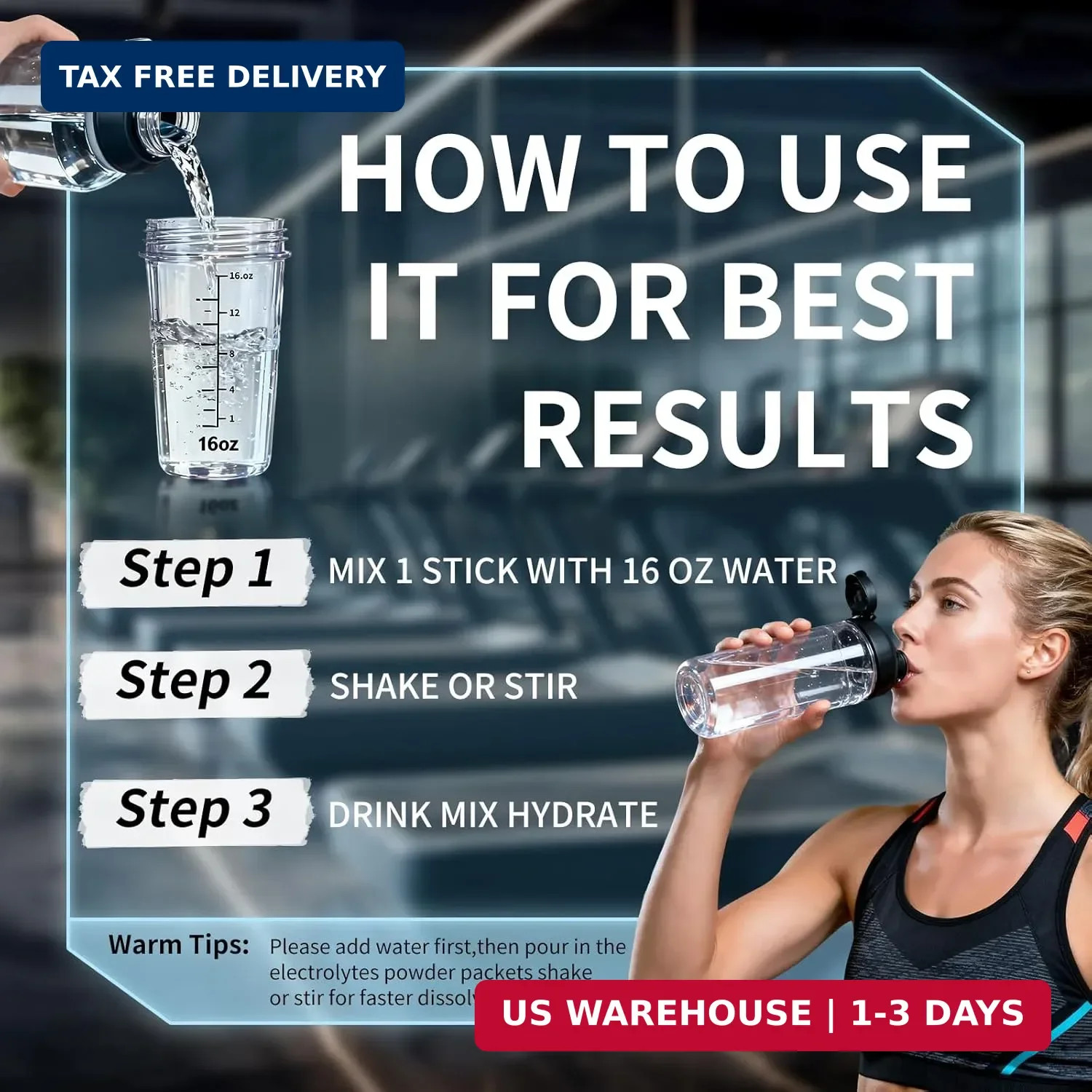 16 Sticks Electrolytes Powder Packets Sugar Free Hydration Packets Liquid Daily