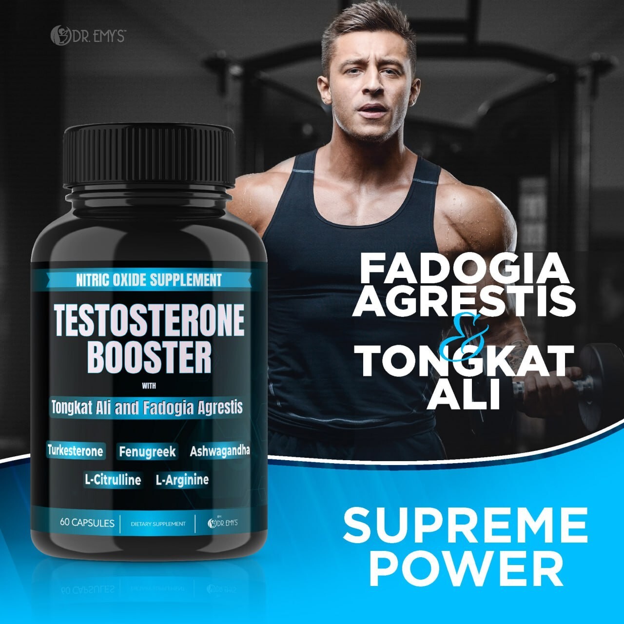 (5 Pack) Testosterone Supplement Booster Capsules Blood Flow Nitric Oxide