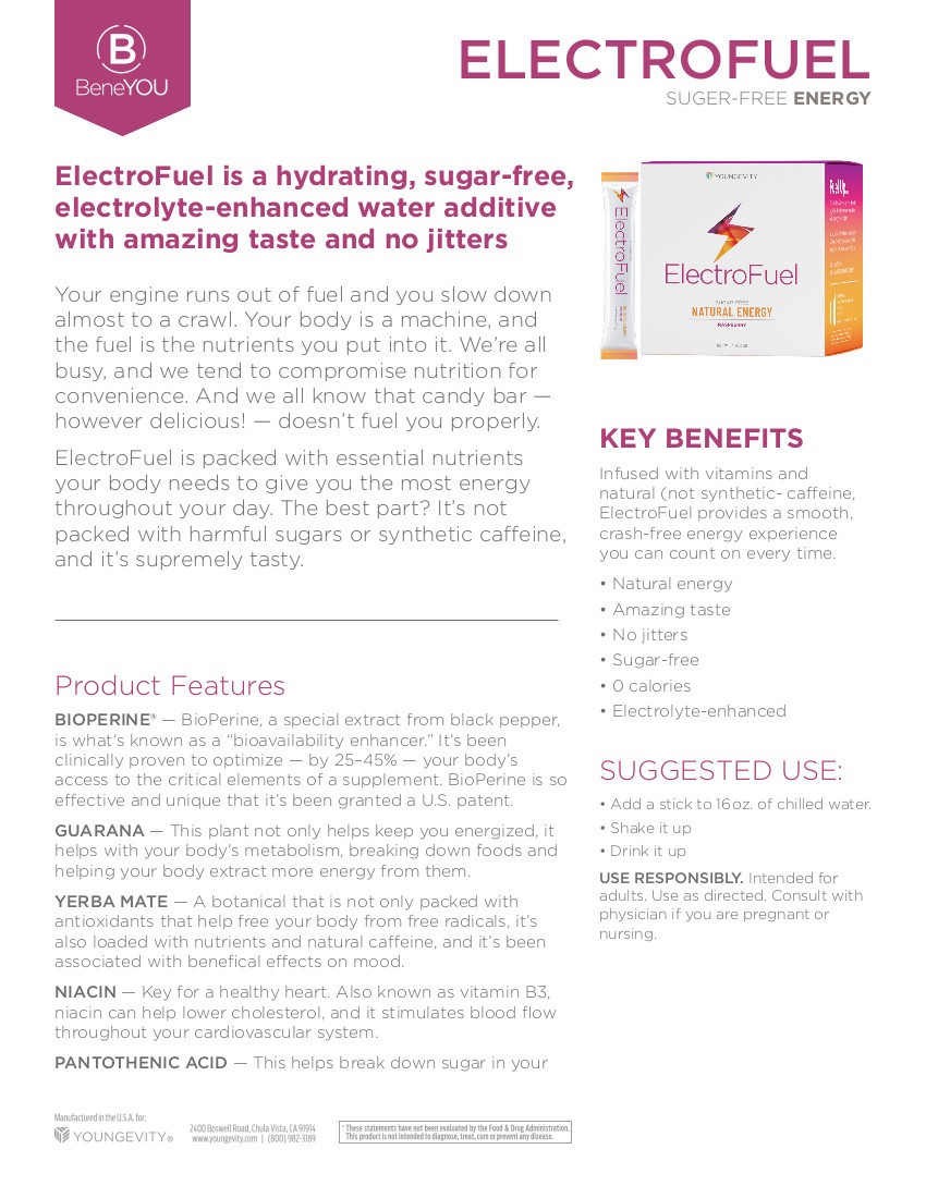 Youngevity Dr. Wallach ElectroFuel™ (30 stick packs)