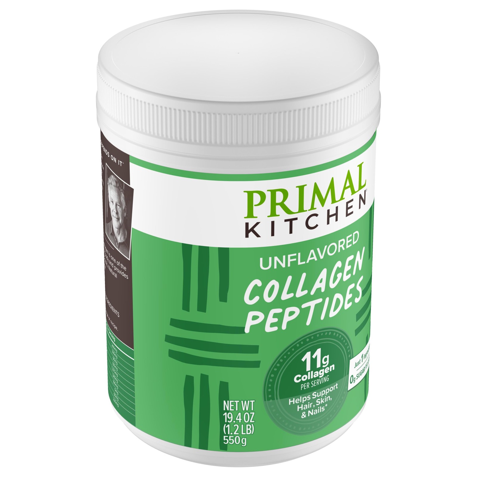 Primal Kitchen Collagen Peptides, Unflavored 1.2 Pound (Pack of 1), White