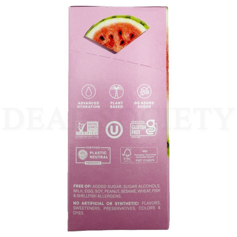 Cure Hydration Plant-Based Electrolyte Drink Mix Watermelon 8 ct Each Lot of 5