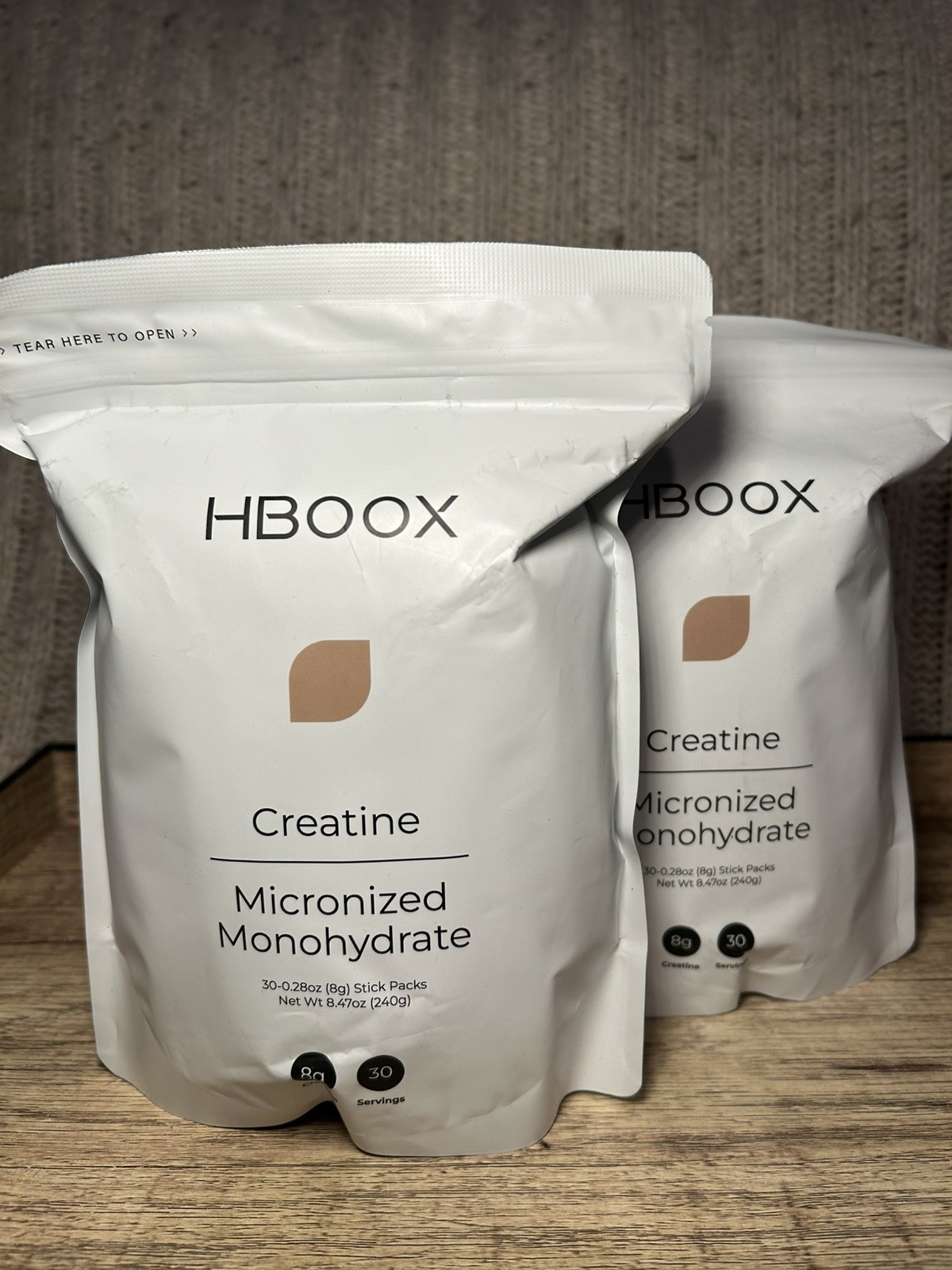 2 PACK LOT HBOOX ProMix Creatine Monohydrate Powder STICKS Unflavored MICRONIZED