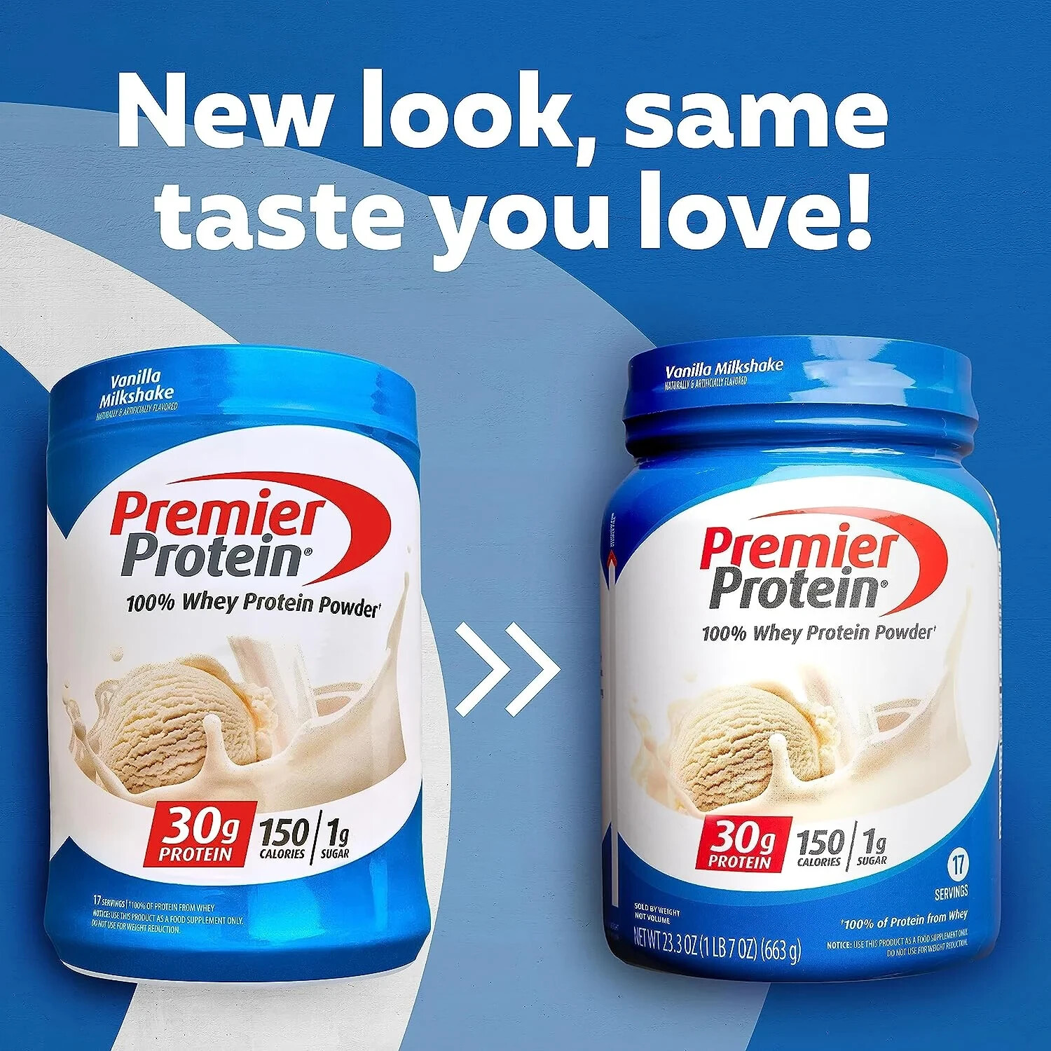Premier Protein 100% Whey Protein Powder, Vanilla Milkshake, 30g Protein