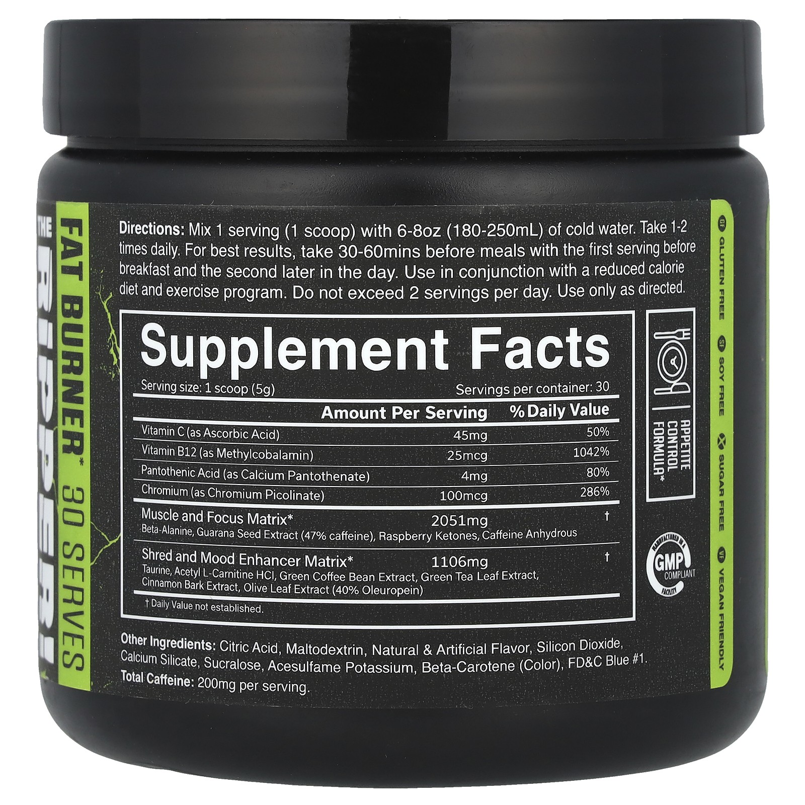 Cobra Labs The Ripper Fat Burner Razor Lime 0 33 lbs 150 g GMP Quality Assured