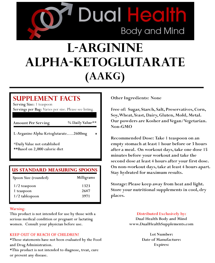 AAKG (8 oz.) L-Arginine Alpha Ketoglutartate Powder Nitric Oxide Pharmaceutical