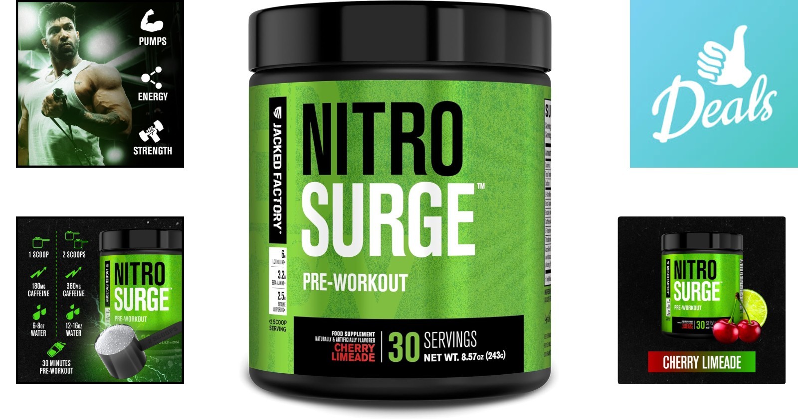 Endless Energy & Strength with NITROSURGE Pre Workout – 30 Servings Available