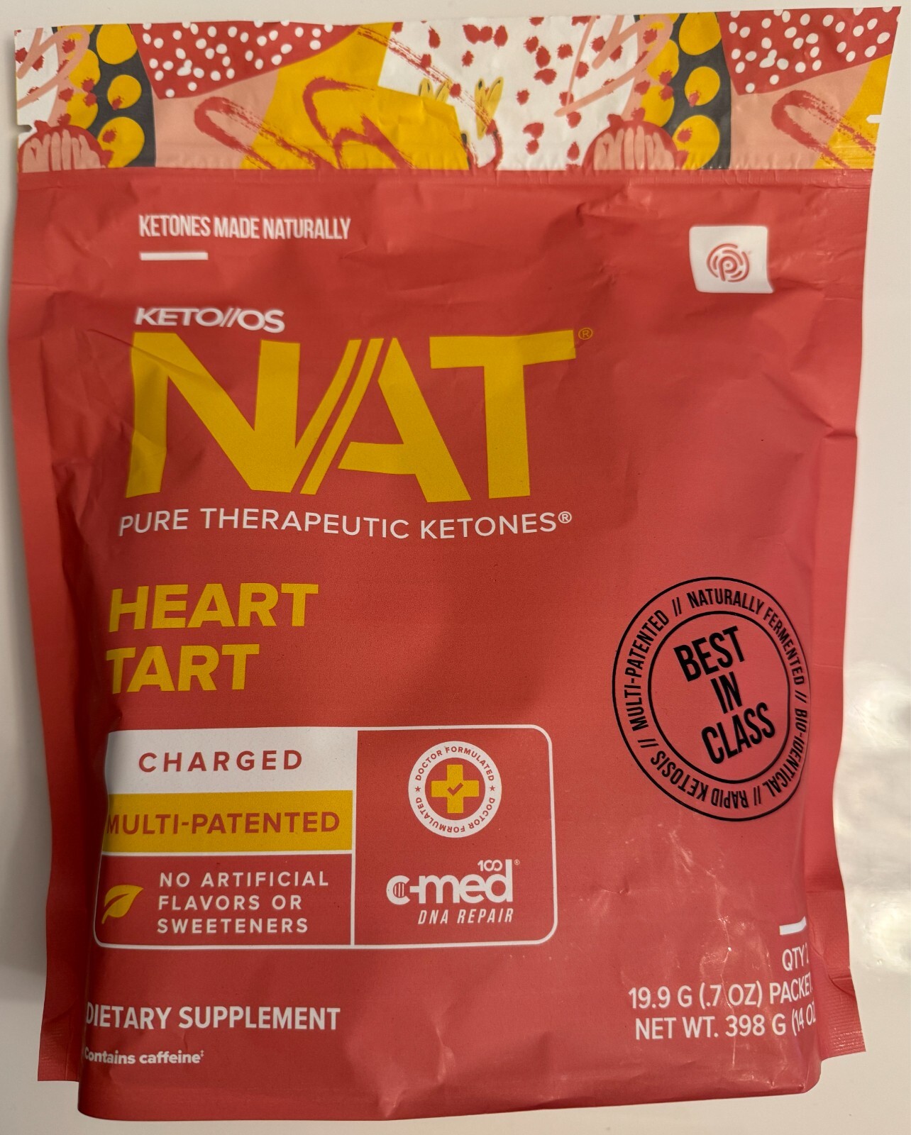 Prüvit Ketones NAT 20 Packets Charged HEART TART / FREE SHIPPING Exp 12/2025