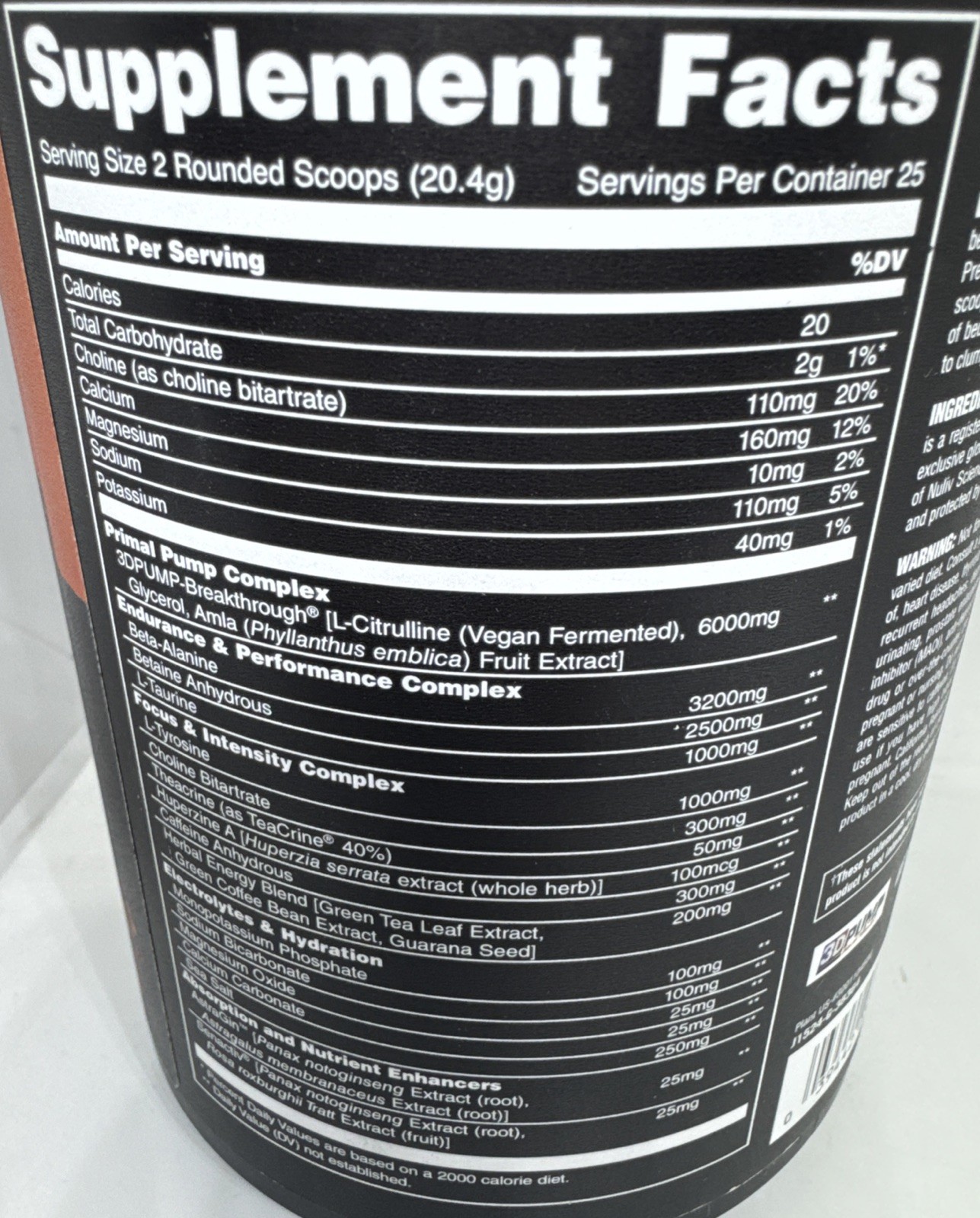 Animal Primal Pre Workout Primal Powder Flavored Fruit Punch 510g Exp 12/2027-US