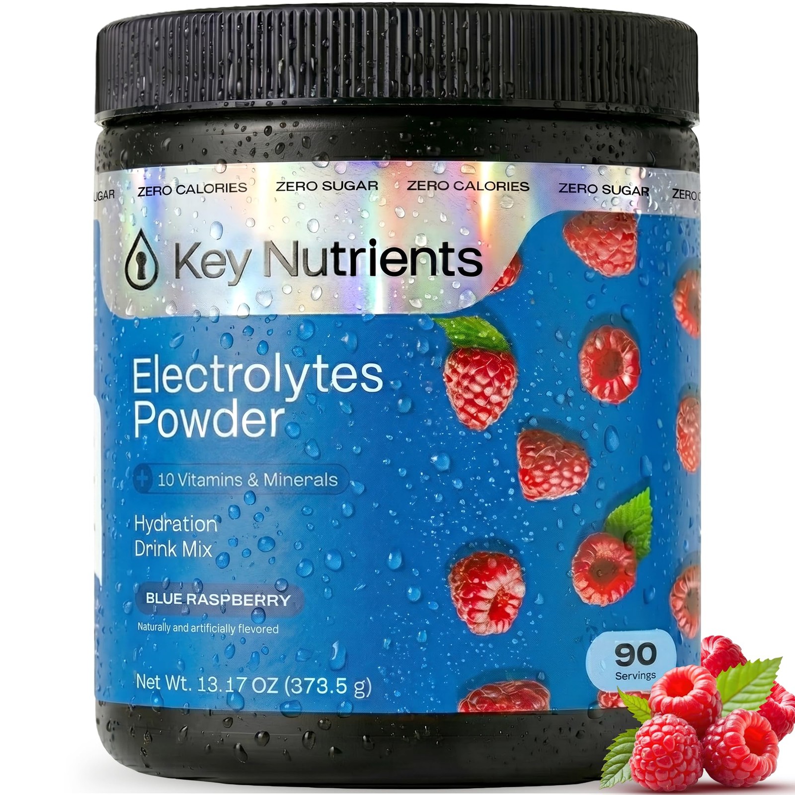 KEY NUTRIENTS Multivitamin Electrolytes Powder No 90 Servings, Blue Raspberry
