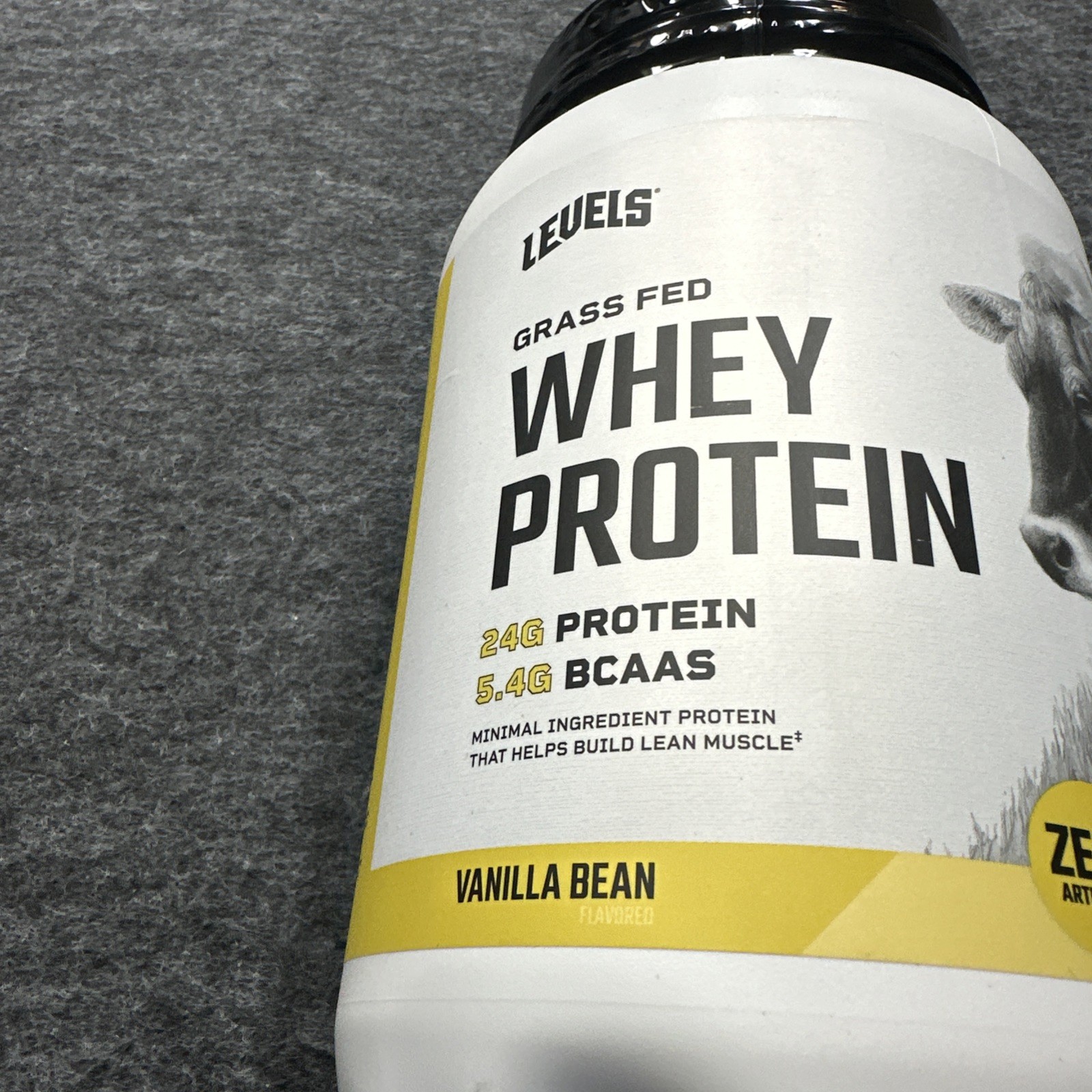 Levels Grass Fed Whey Protein Vanilla Bean 2LB 24g Protein