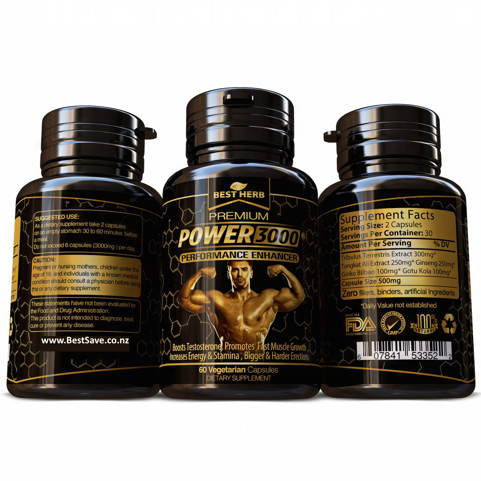 Power 3000 Performance Enhancer Fast Muscle Growth Bodybuilding Weight Training