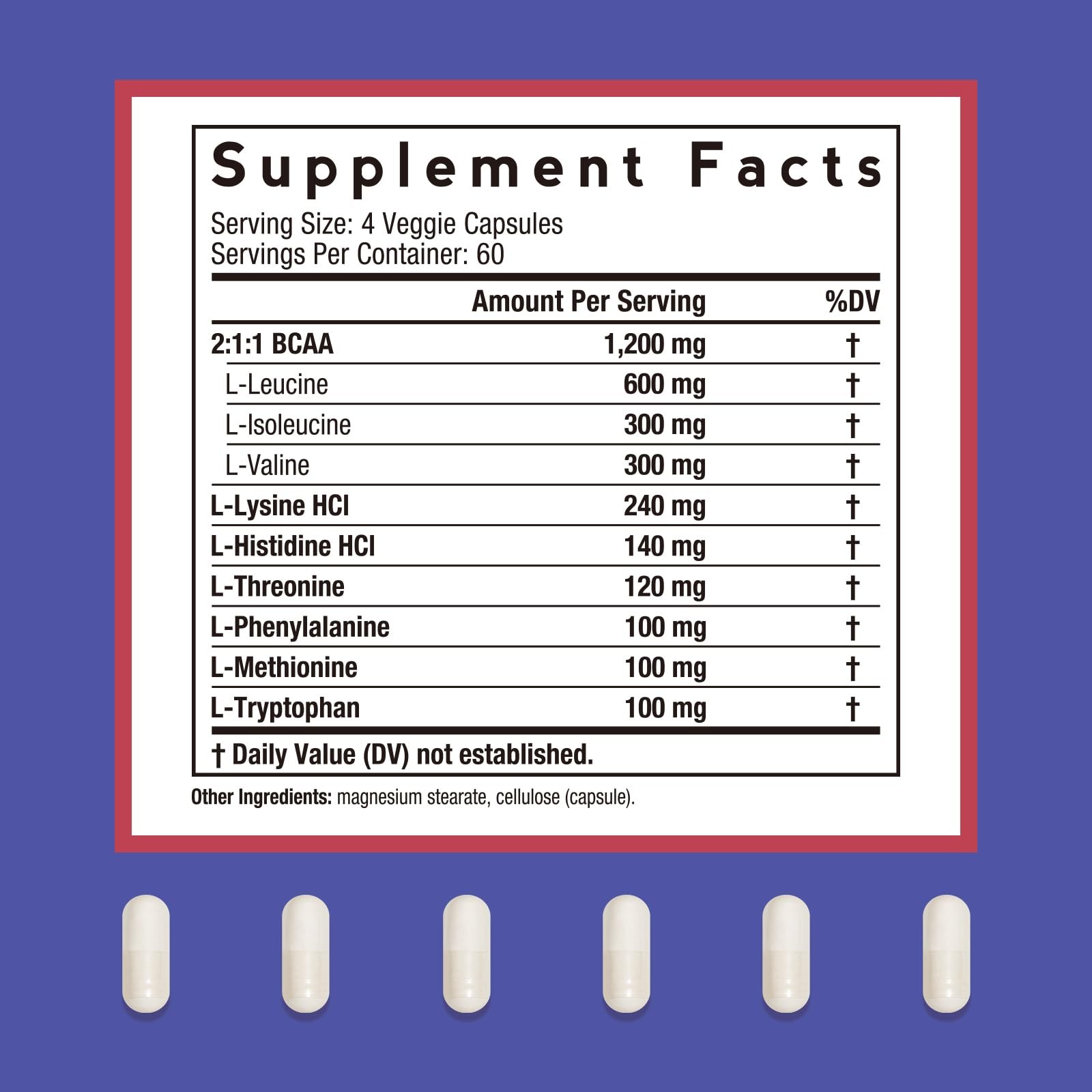 Essential Amino Acids Supplement, All 9 Essential Amino Acids (EAA), BCAA 2:1…