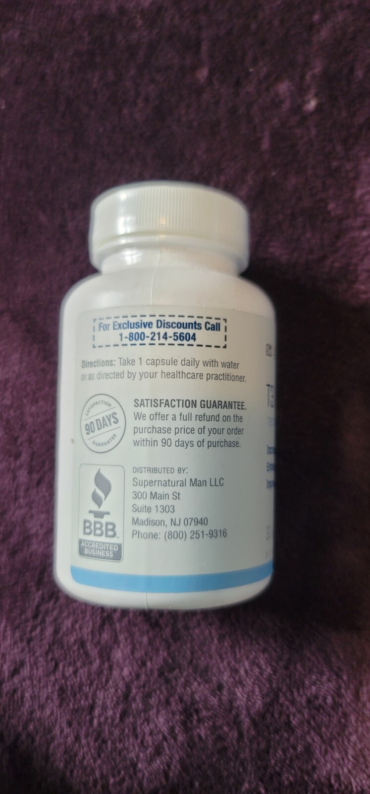 Supernatural T3 MULTIPLIER (30 Caps) Testosterone & Libido Booster – 12/2025!