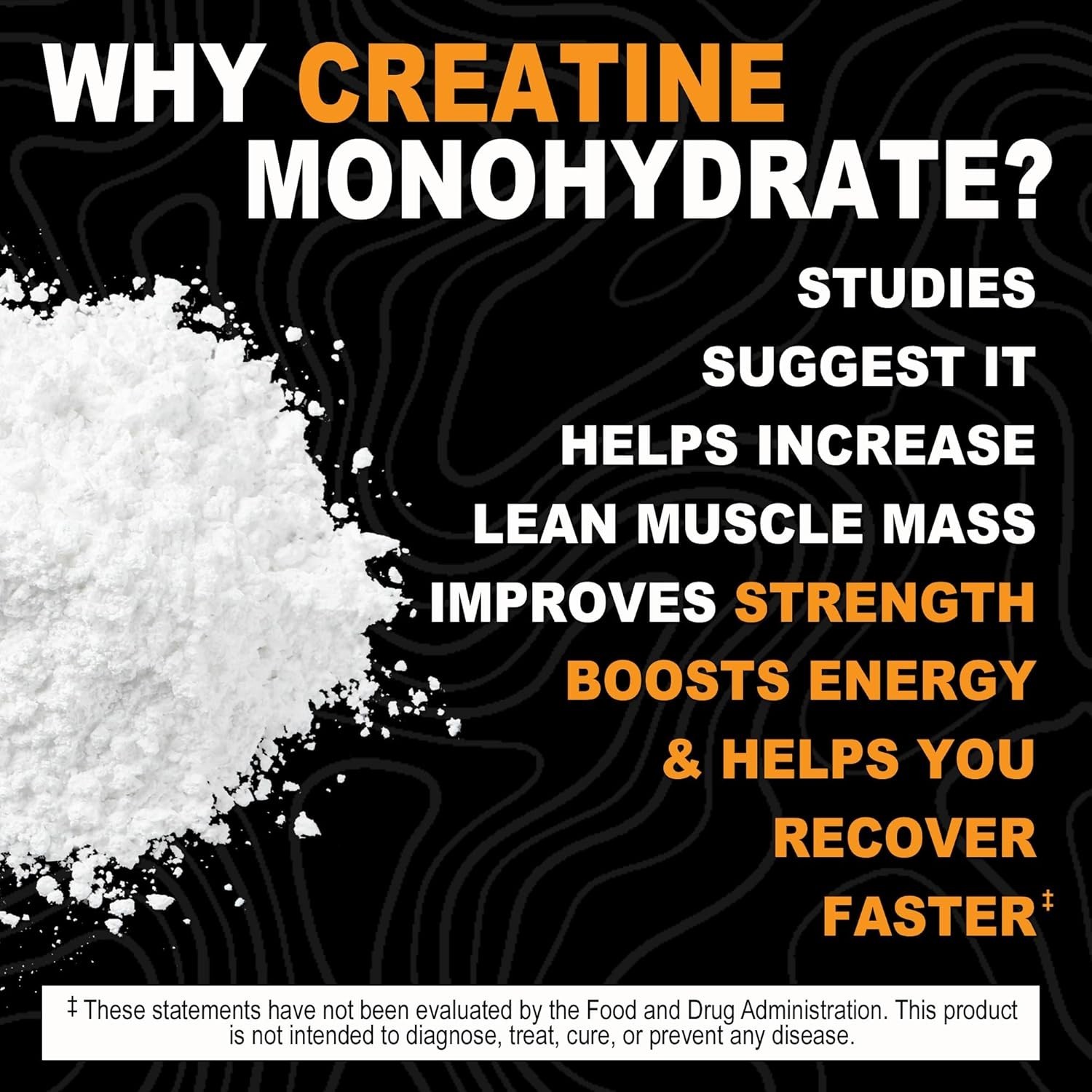Creatine Monohydrate Powder, Pure Creatine Powder, , 3rd Party Lab Tested, 5g…
