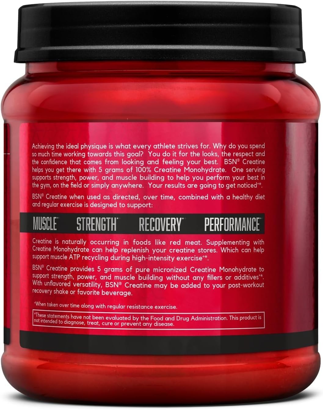 BSN Micronized Creatine Monohydrate Powder, Unflavored Creatine Powder, Microniz